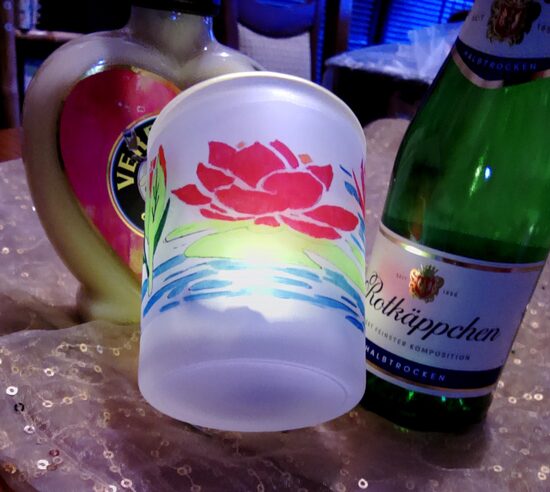 Candle Light Windlichter  Motiv Lotus Blumen 